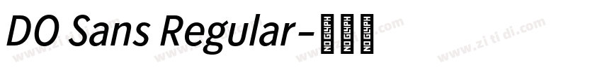 DO Sans Regular字体转换 DO Sans Regular字体转换
